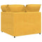 Modulaire hoekmodule bank met kussens 100 cm lichtgeel