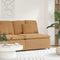 Modulaire bank middenmodule met kussens 100 cm beige