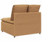 Modulaire bank middenmodule met kussens 100 cm beige