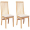 Eetkamerstoelen met kussens 2 st massief hout rubber