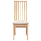Eetkamerstoelen met kussens 2 st massief hout rubber