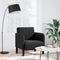 Fauteuil met armleuningen 54 cm fluweel zwart