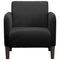 Fauteuil met armleuningen 54 cm fluweel zwart