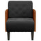 Fauteuil met armleuningen 55 cm fluweel zwart