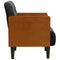 Fauteuil met armleuningen 55 cm fluweel zwart
