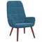 Relaxstoel fluweel blauw