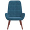 Relaxstoel fluweel blauw