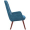 Relaxstoel fluweel blauw