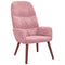 Relaxstoel fluweel roze