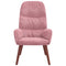 Relaxstoel fluweel roze