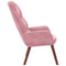 Relaxstoel fluweel roze