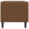 Fauteuil Chesterfield-stijl kunstsude bruin