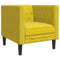 Fauteuil Chesterfield-stijl fluweel geel