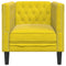 Fauteuil Chesterfield-stijl fluweel geel