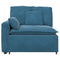 Modulaire bank Armleuning eindmodule met kussens 100 cm blauw