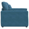 Modulaire bank Armleuning eindmodule met kussens 100 cm blauw