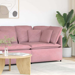 Modulaire bank hoekmodule met kussens roze 100 cm