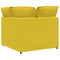 Modulaire hoekmodule bank met kussens 100 cm lichtgeel