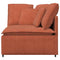 Modulaire bank hoekmodule met kussens 100 cm rood oranje