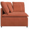 Modulaire bank hoekmodule met kussens 100 cm rood oranje