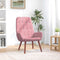 Relaxstoel fluweel roze