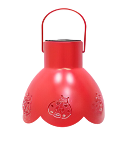 Buitengewoon de boet - Solar lampje lieveheersbeestje rood 16x26 cm