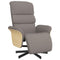 Fauteuil verstelbaar met voetensteun stof taupe