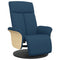 Fauteuil verstelbaar met voetensteun stof blauw