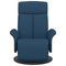 Fauteuil verstelbaar met voetensteun stof blauw