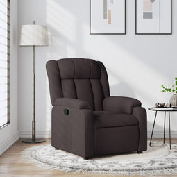 Fauteuil verstelbaar stof donkerbruin