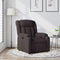 Fauteuil verstelbaar stof donkerbruin