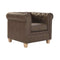 Leunstoel DKD Home Decor 80 x 80 x 70 cm Hout Donkerbruin