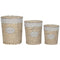 Wasmand Home ESPRIT Crème vlechtwerk Shabby Chic 45 x 45 x 55 cm 3 Onderdelen