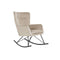 Schommelstoel Home ESPRIT Zwart Beige Polyester Metaal 68 x 90 x 92 cm