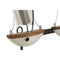 Wandkapstok Home ESPRIT Wit Metaal Paulownia hout Jacht 39 x 10 x 26,5 cm