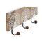 Wandkapstok Home ESPRIT Wit Zwart Natuurlijk Metaal Mangohout Boeddha 38 x 5 x 16 cm
