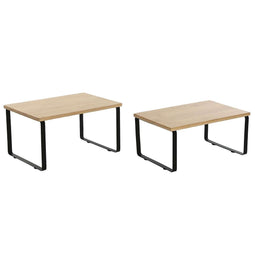 Planken Home ESPRIT Metaal Bamboe 30 x 19,5 x 15,5 cm 2 Onderdelen
