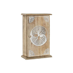 Sleutelkastje Home ESPRIT Wit Natuurlijk 18 x 7,5 x 28 cm