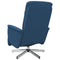 Fauteuil verstelbaar met voetensteun stof blauw