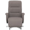 Fauteuil verstelbaar met voetensteun stof taupe