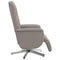 Fauteuil verstelbaar met voetensteun stof taupe
