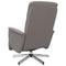 Fauteuil verstelbaar met voetensteun stof taupe