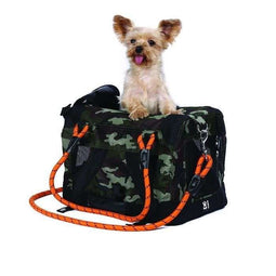 Draagtas - M PETS - REMIX 2 in 1 Camouflage & Oranje - 41 x 28 x 28 cm - Opvouwbaar - Lichtgewich...