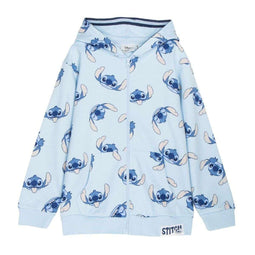 Sweatshirt met Capuchon voor Meisjes Stitch Licht Blauw Maat 12 Jaar