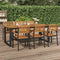 Tuintafel met U-vormige poten 200x90x75 cm massief acaciahout