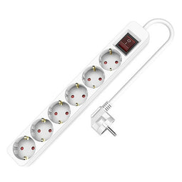 Stopcontactenstrip 6 Tomas met Interruptor TM Electron (1,5 m)