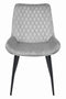 Velvet eetkamerstoel VERDO - zilvergrijs - metaal - 88x54.5x59.5 cm