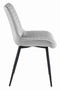 Velvet eetkamerstoel VERDO - zilvergrijs - metaal - 88x54.5x59.5 cm