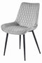 Velvet eetkamerstoel VERDO - zilvergrijs - metaal - 88x54.5x59.5 cm