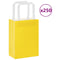 Papieren kraftzakken 250 st met hengsels 15x8x21 cm geel